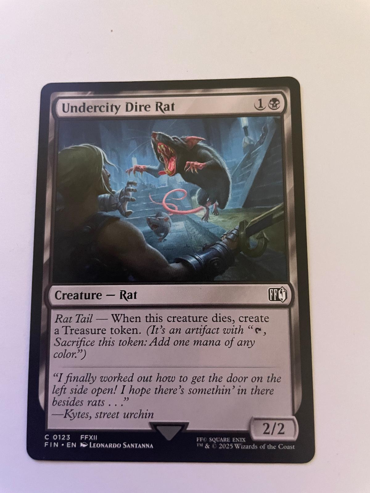 Undercity Dire Rat 123 Common FINAL FANTASY Magic: The Gathering Near Mint