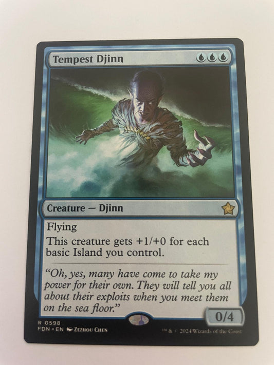 Tempest Djinn 598 Rare Foundations Magic: The Gathering Near Mint