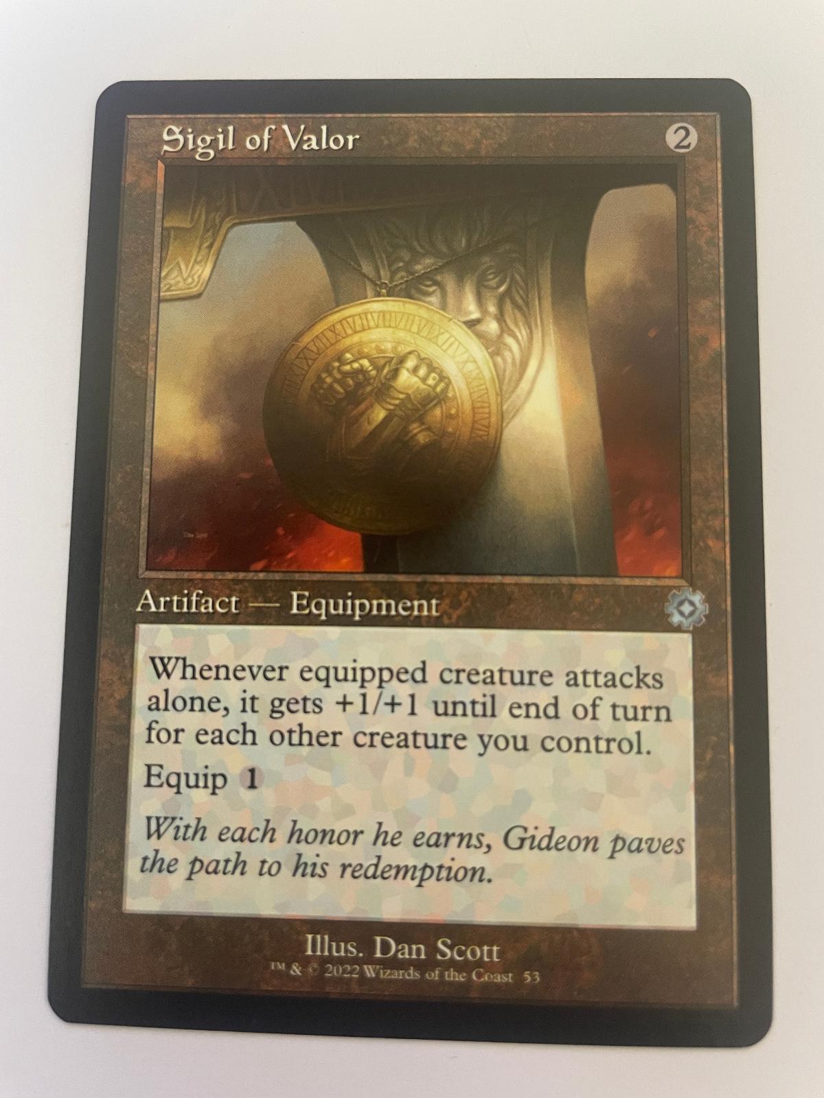 Sigil of Valor 53 The Brothers' War:Retro Frame Artifacts Magic:The Gathering NM