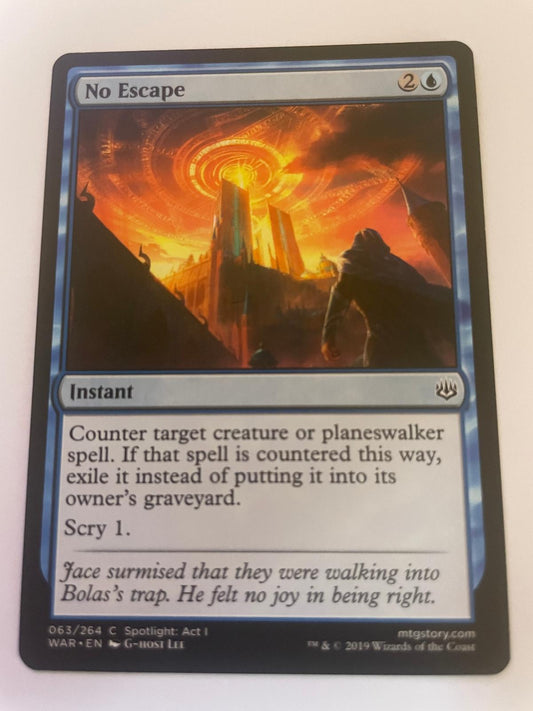 No Escape 63 Common War of the Spark Magic: The Gathering Near Mint