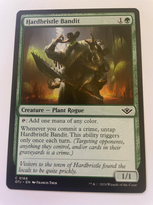 Hardbristle Bandit 168 Outlaws of Thunder Junction Magic: The Gathering NM