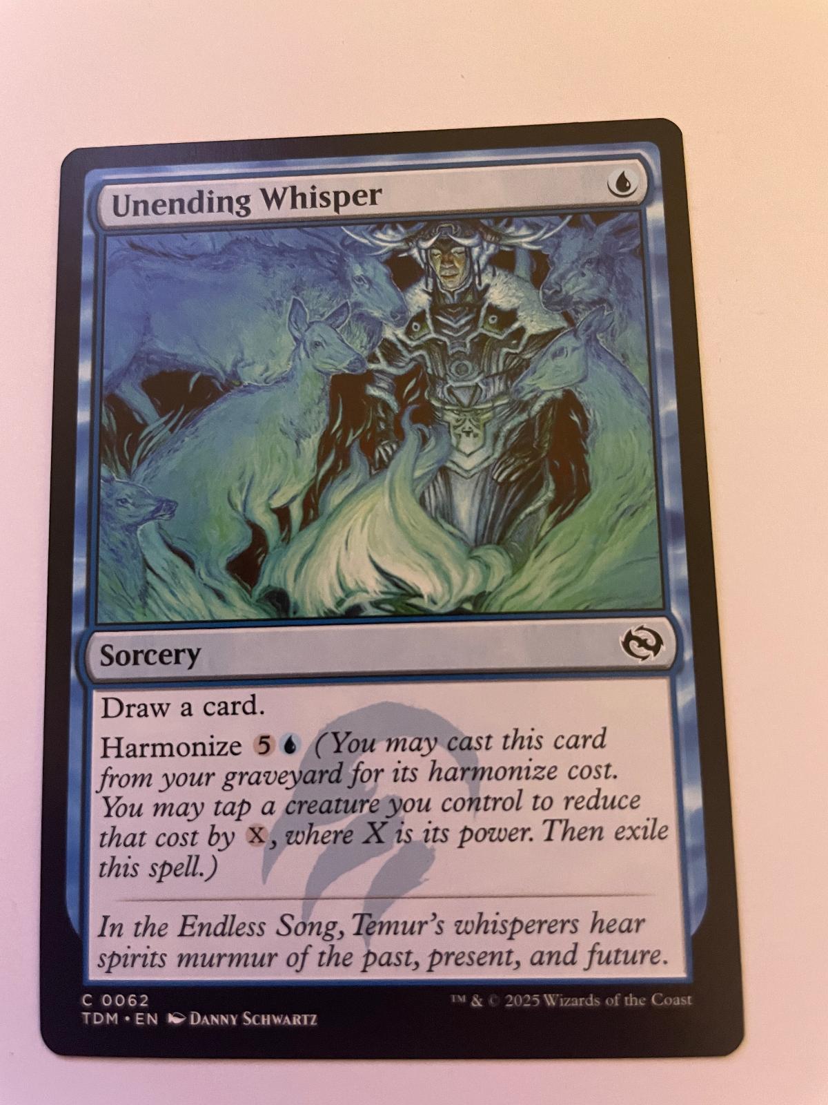 Unending Whisper 62 Common Tarkir: Dragonstorm Magic: The Gathering Near Mint