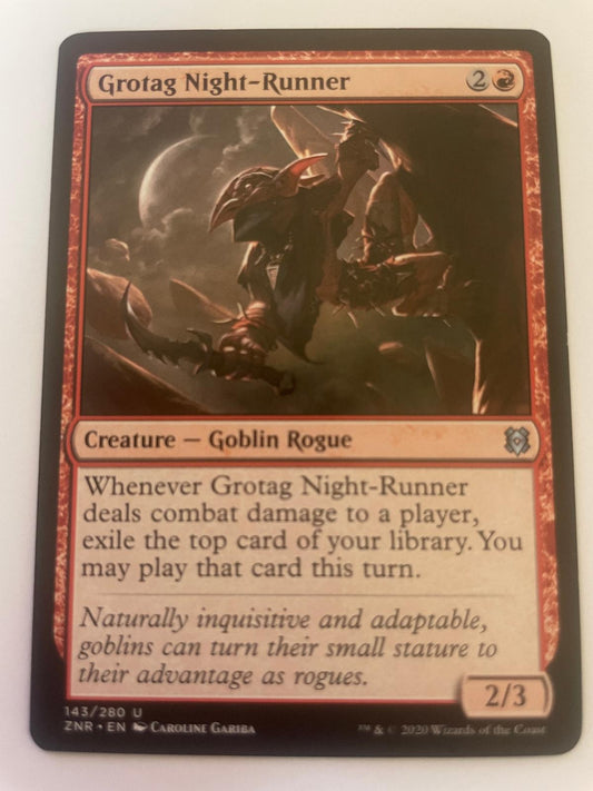 Grotag Night-Runner 143 Uncommon Zendikar Rising Magic: The Gathering Near Mint
