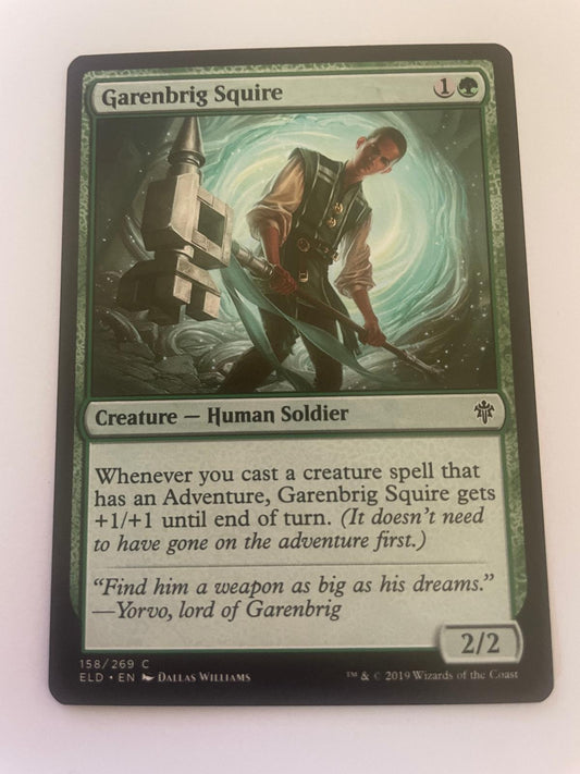 Garenbrig Squire 158 Common Throne of Eldraine Magic: The Gathering Near Mint