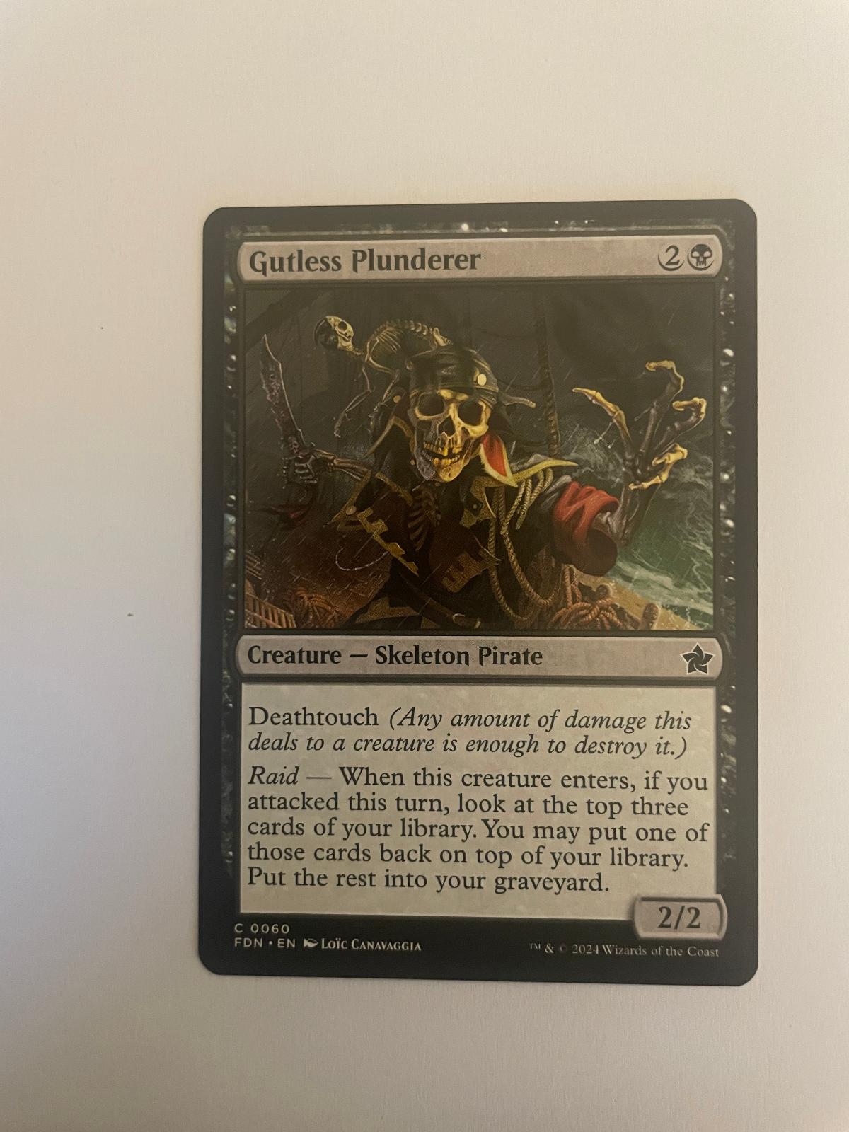 Gutless Plunderer 60 Foundations FDN NM