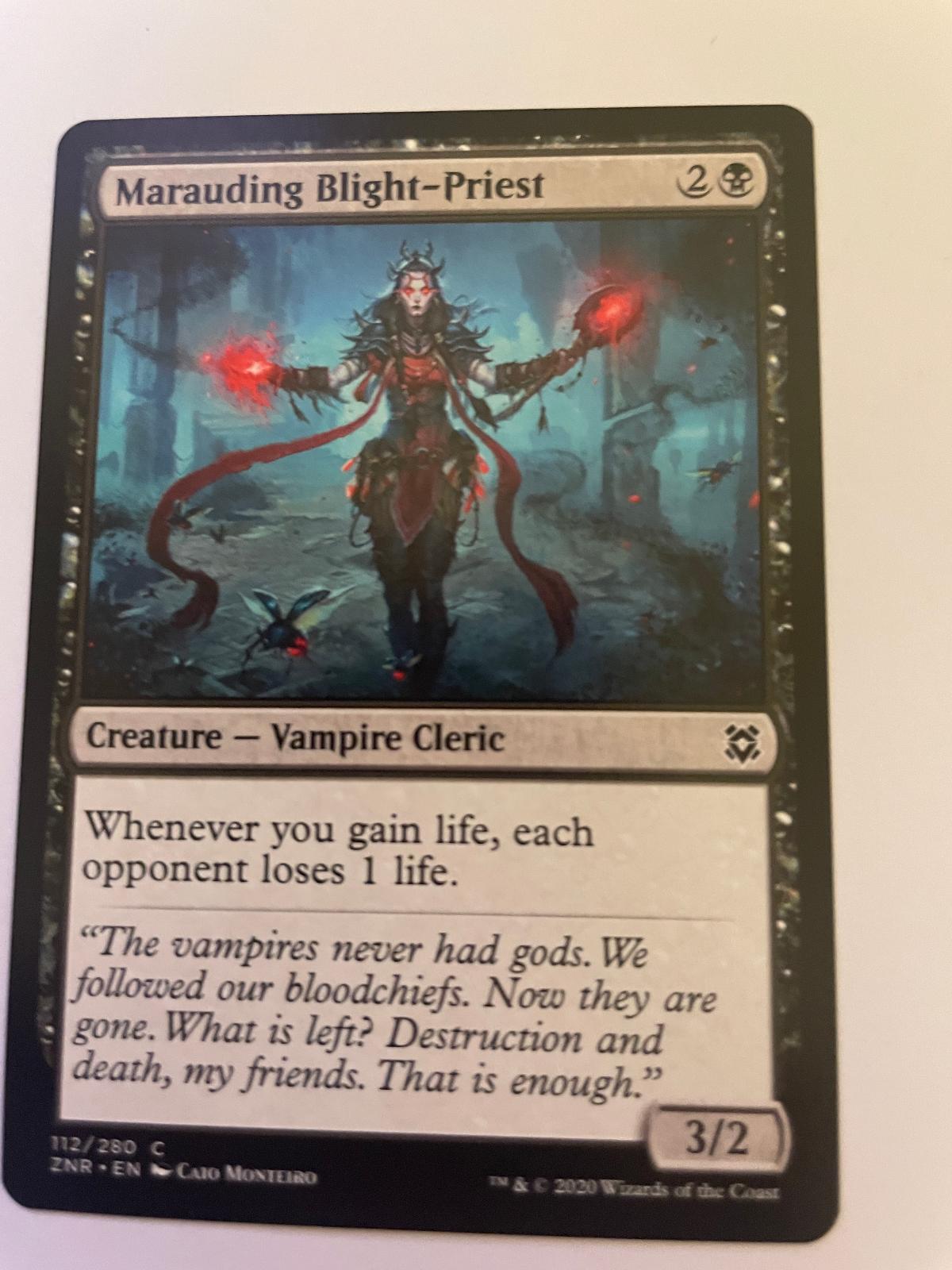 Marauding Blight-Priest 112 Common Zendikar Rising Magic: The Gathering NM