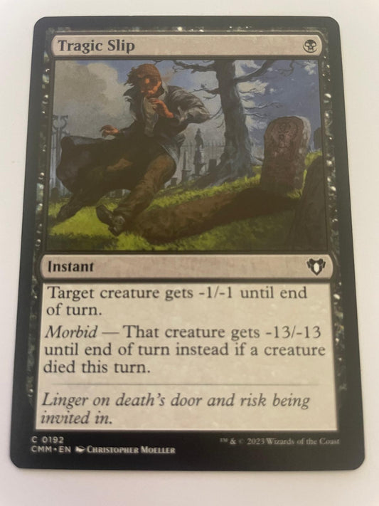 Tragic Slip 192 Common Commander Masters Magic: The Gathering Near Mint
