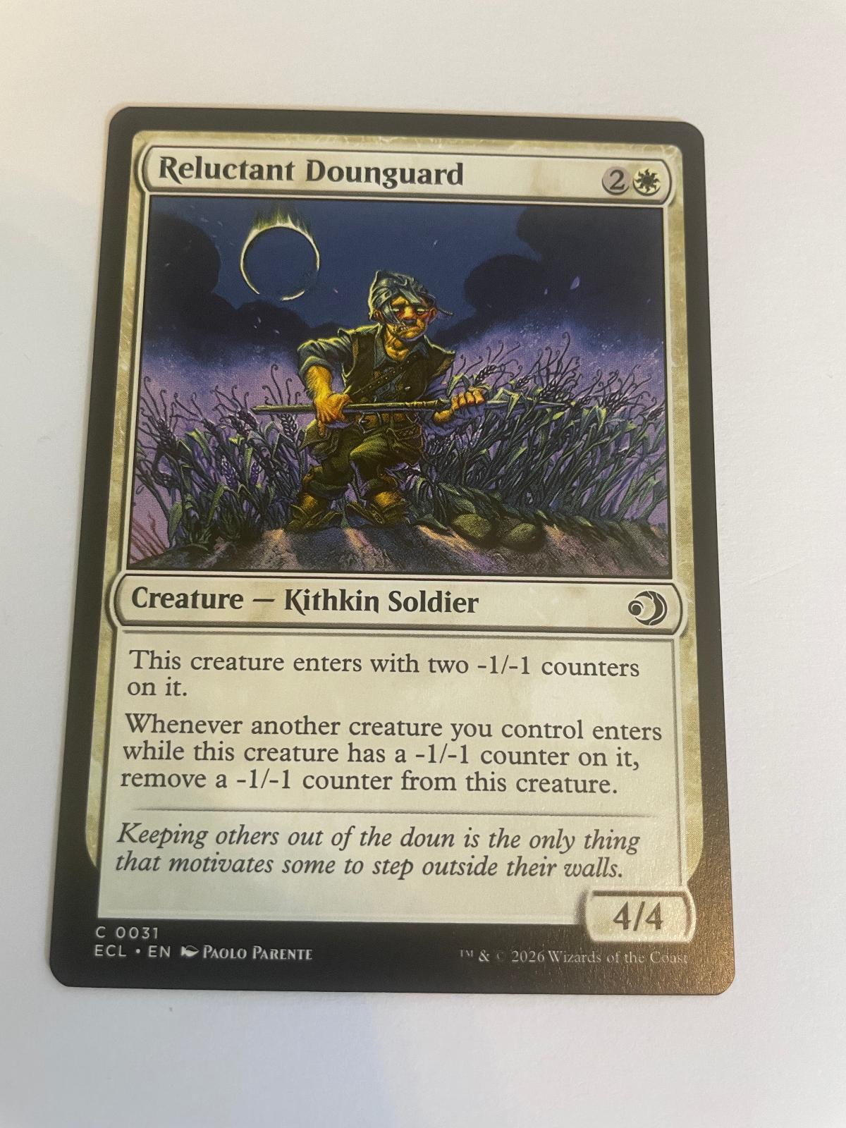 Reluctant Dounguard 31 Lorwyn Eclipsed ECL NM