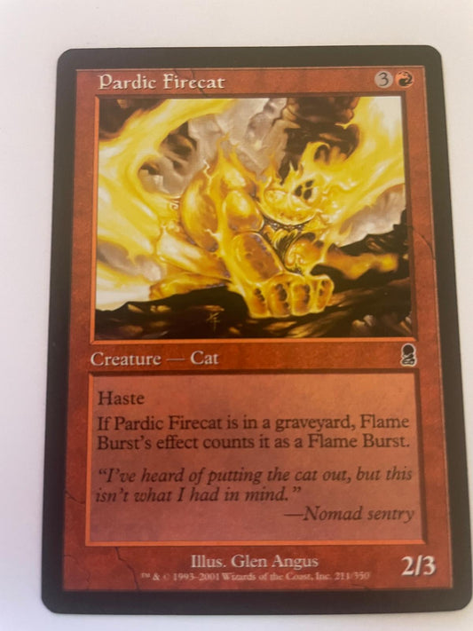 Pardic Firecat 211 Common Odyssey Magic: The Gathering Near Mint