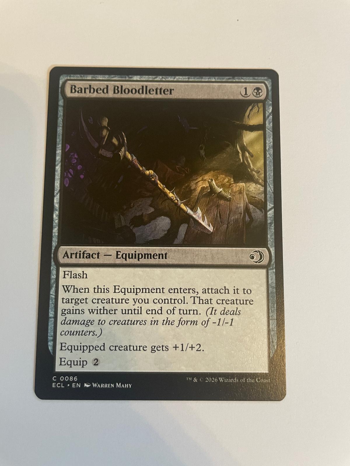 Barbed Bloodletter 86 Lorwyn Eclipsed ECL NM