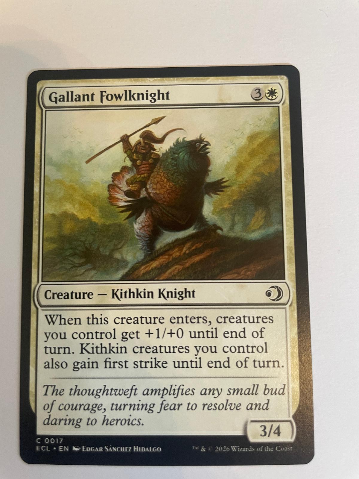 Gallant Fowlknight 17 Lorwyn Eclipsed ECL NM
