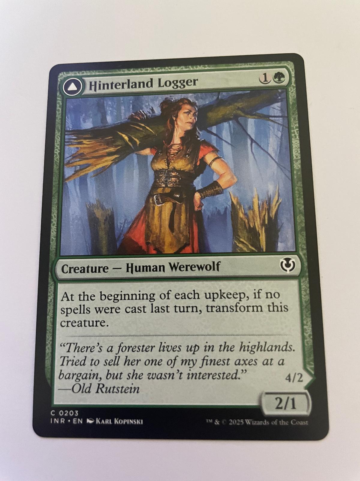 Hinterland Logger 203 Common Innistrad Remastered Magic: The Gathering Near Mint