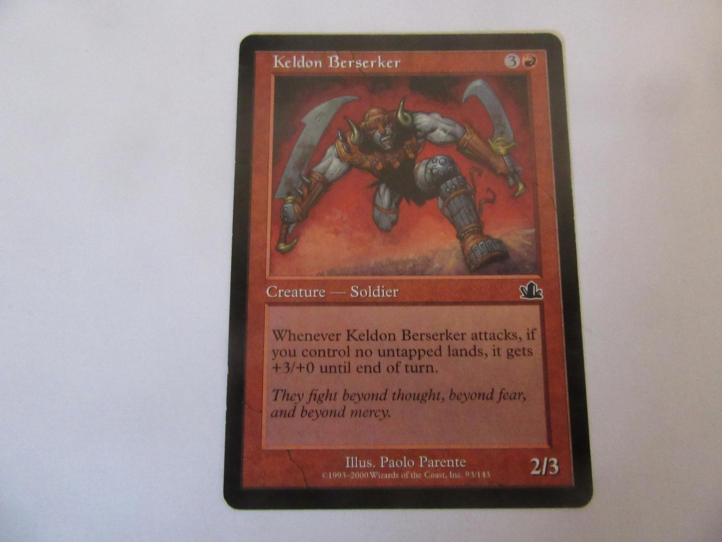 Keldon Berserker 93 Prophecy NM