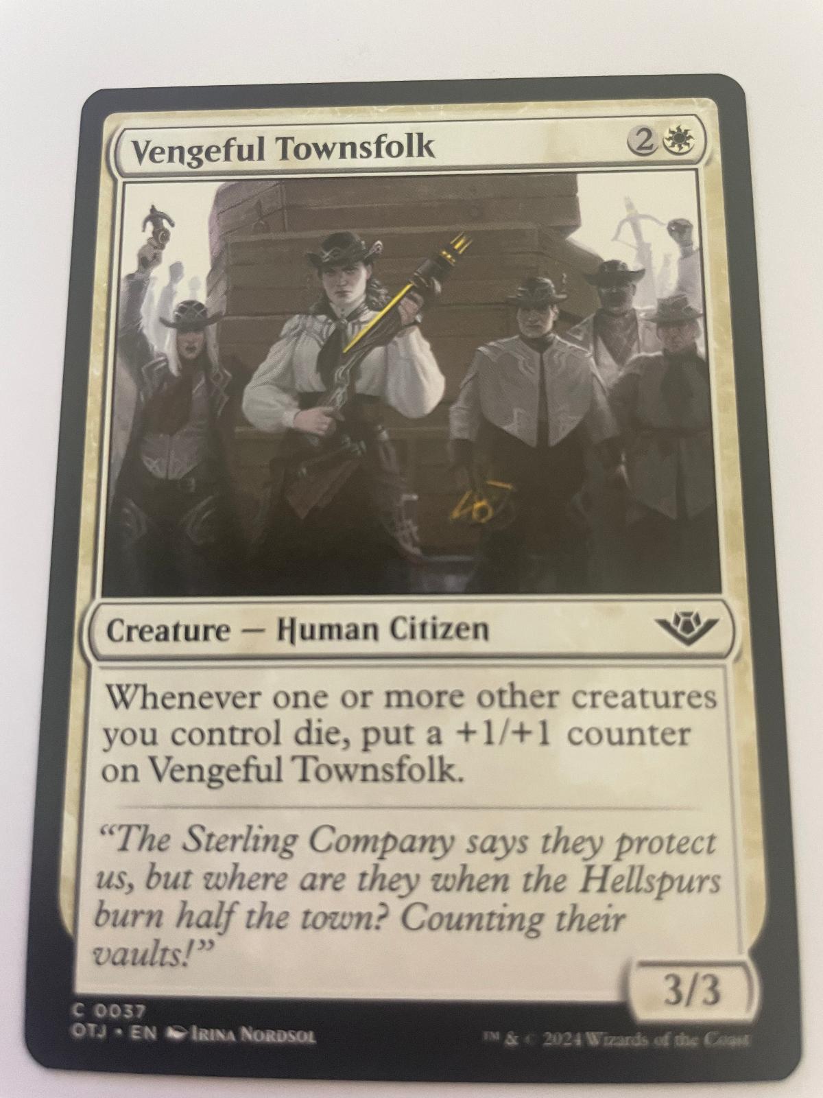 Vengeful Townsfolk 37 Common Outlaws of Thunder Junction Magic: The Gathering NM