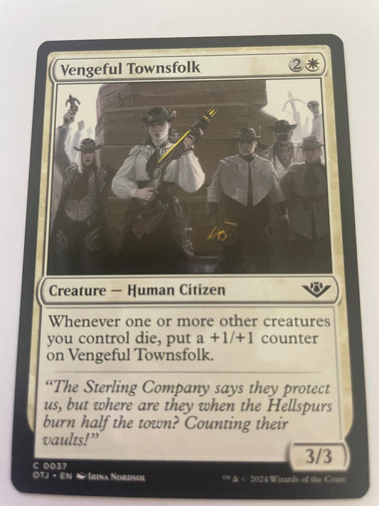 Vengeful Townsfolk 37 Common Outlaws of Thunder Junction Magic: The Gathering NM