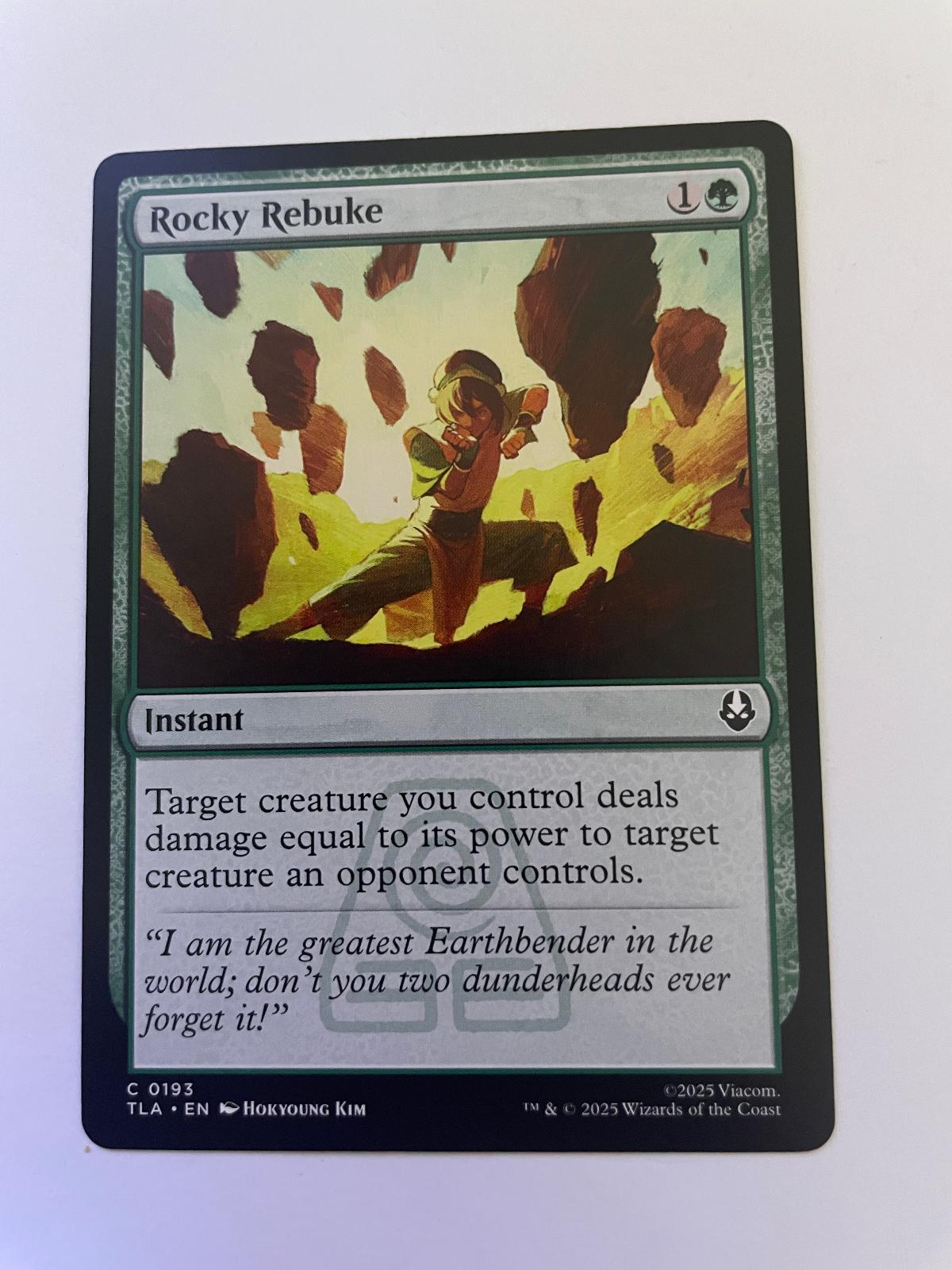 Rocky Rebuke 193 Common Avatar: The Last Airbender Magic: The Gathering NM