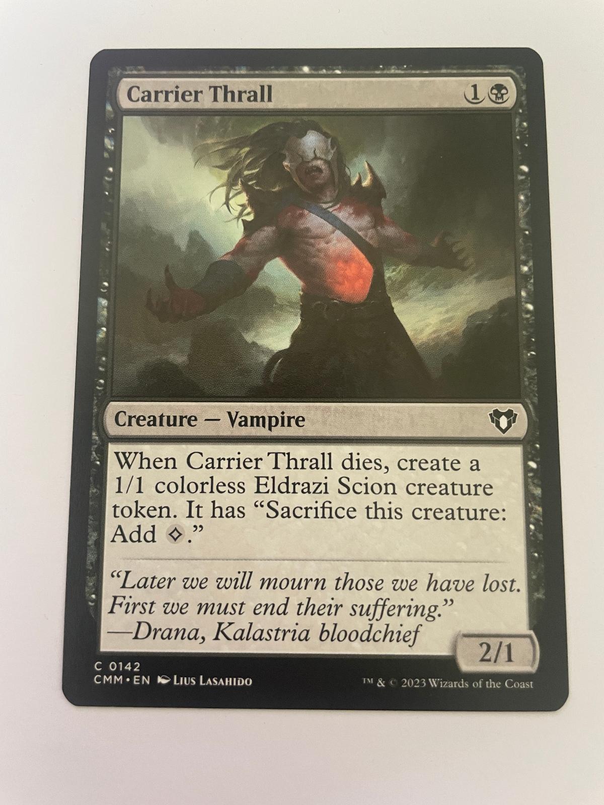 Carrier Thrall 142 Common Commander Masters Magic: The Gathering Near Mint