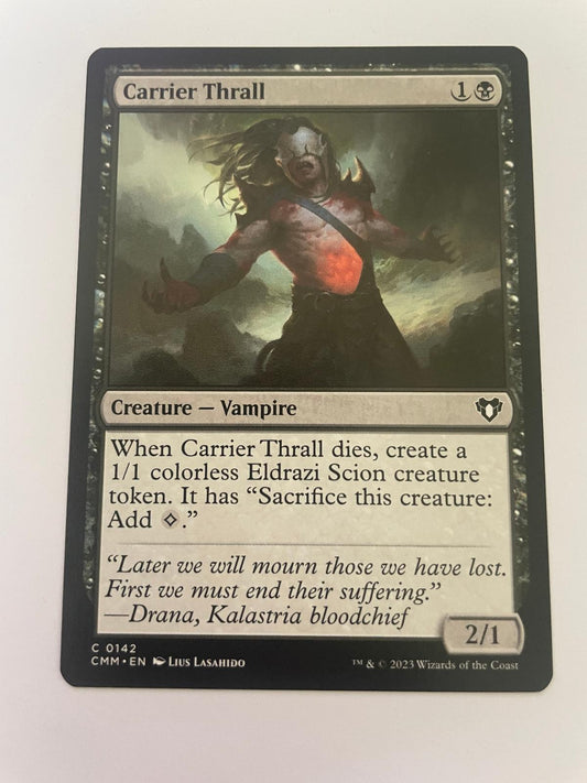 Carrier Thrall 142 Common Commander Masters Magic: The Gathering Near Mint