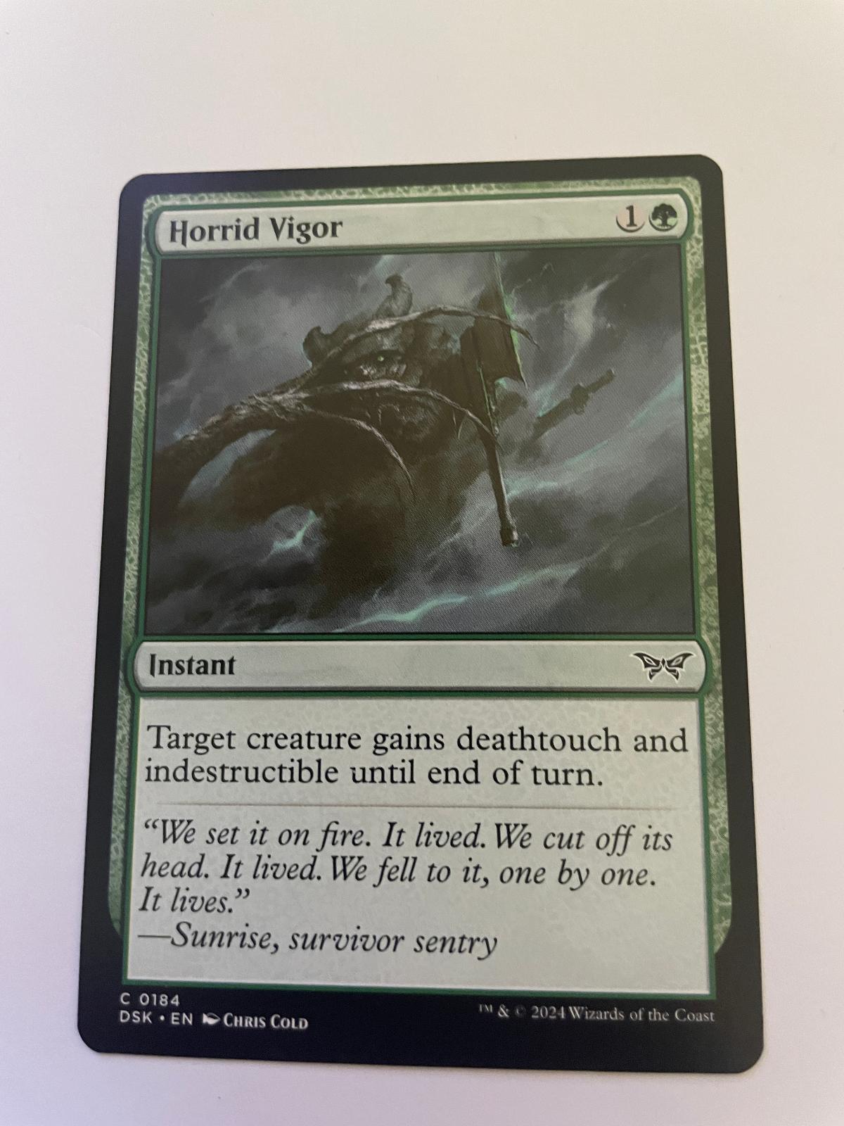 Horrid Vigor 184 Common Duskmourn: House of Horror Magic: The Gathering NM