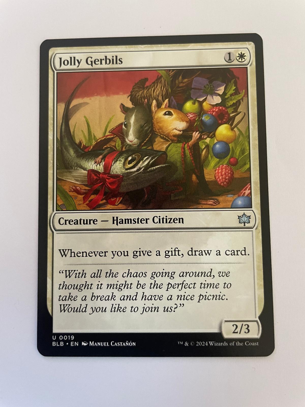 Jolly Gerbils 19 Uncommon Bloomburrow Magic: The Gathering Near Mint
