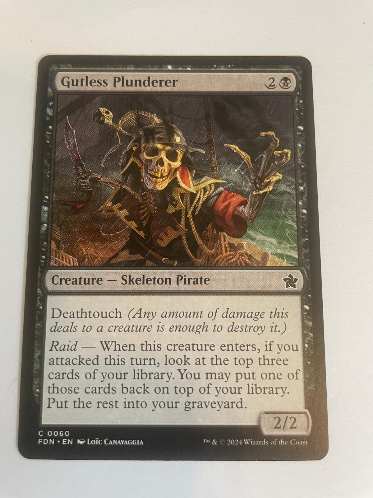 Gutless Plunderer 60 Foundations FDN NM