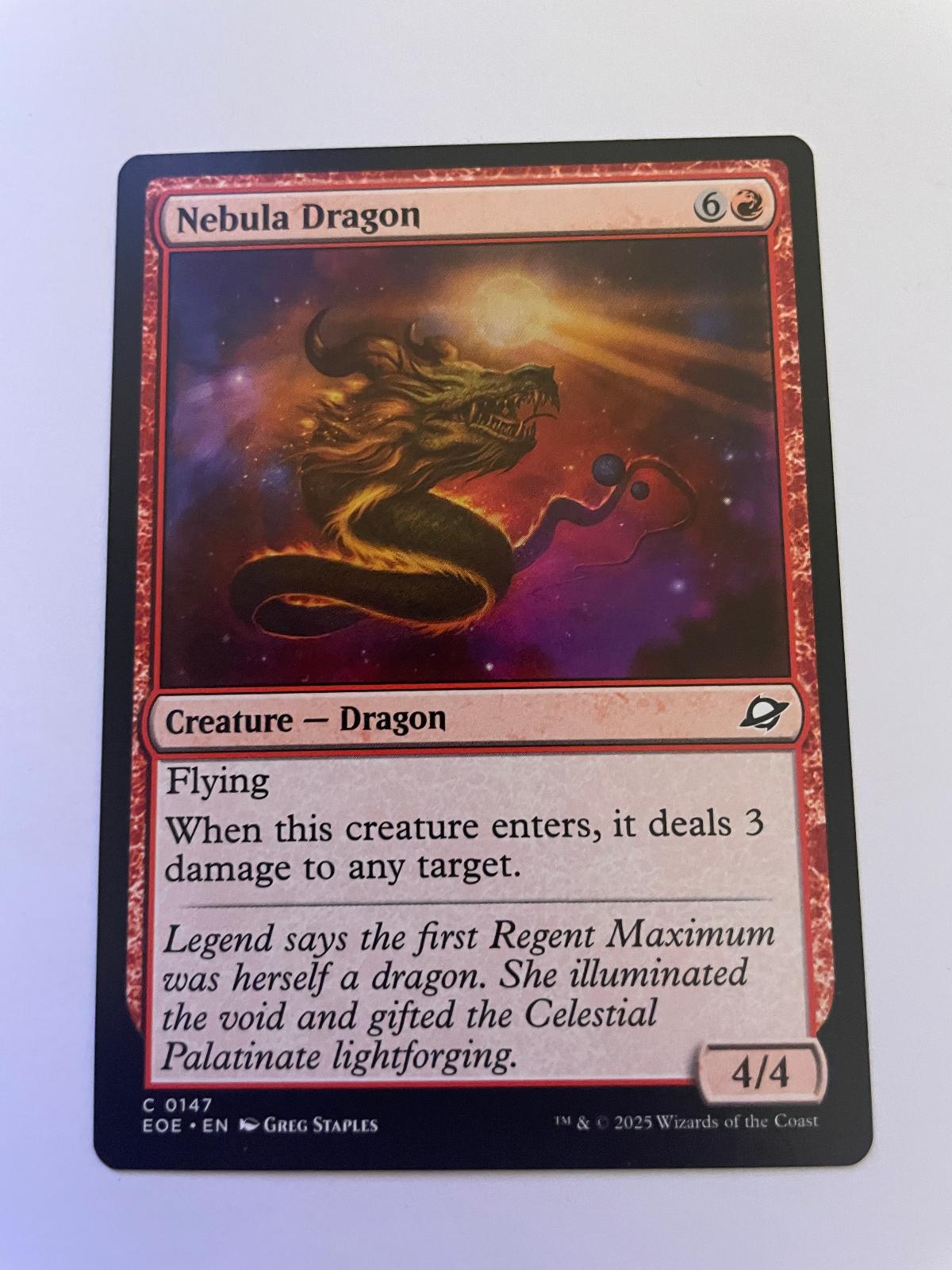 Nebula Dragon 147 Common Edge of Eternities Magic: The Gathering Near Mint