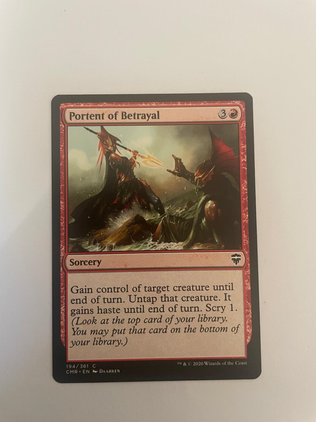 Portent of Betrayal 194 Commander Legends CMR NM