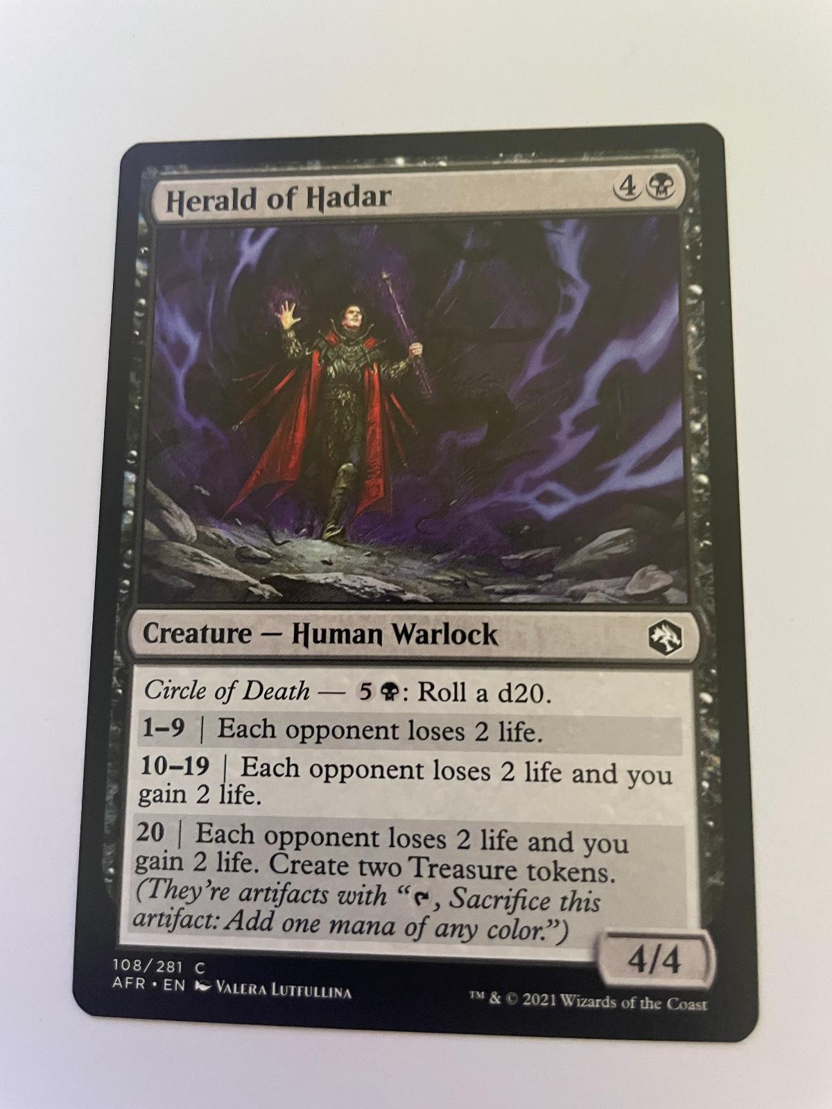 Herald of Hadar 108 Adventures in the Forgotten Realms Magic: The Gathering NM