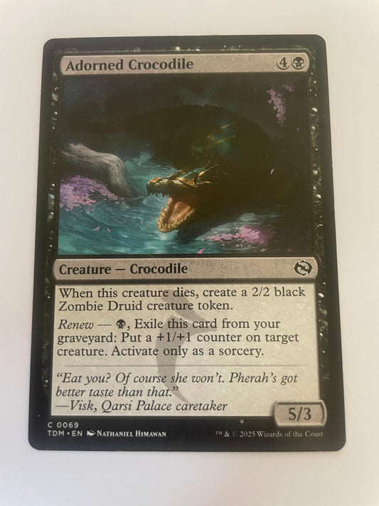 Adorned Crocodile 69 Common Tarkir: Dragonstorm Magic: The Gathering Near Mint