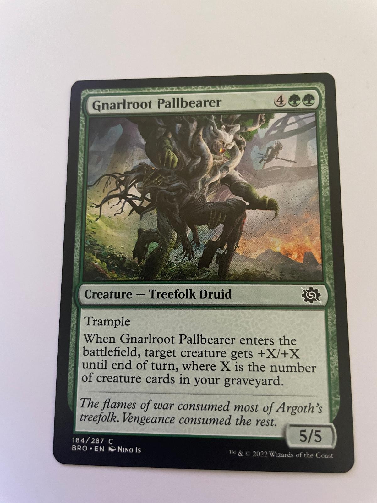 Gnarlroot Pallbearer 184 Common The Brothers' War Magic: The Gathering Near Mint