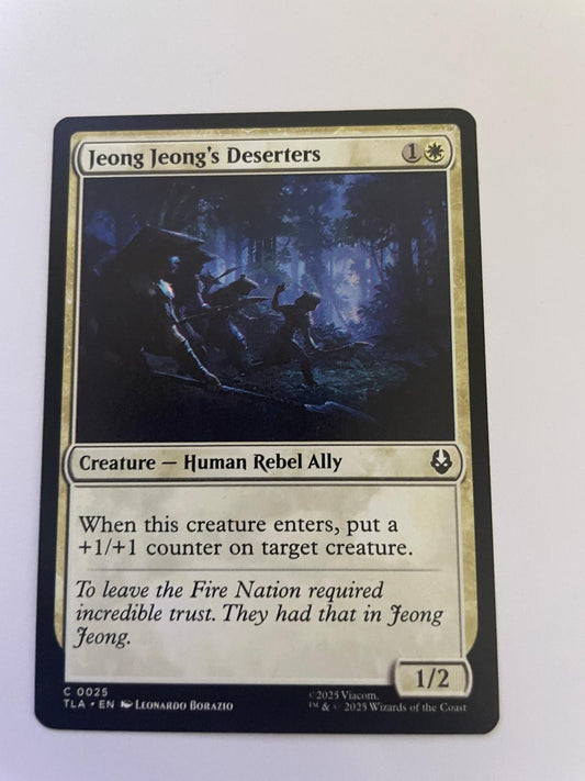 Jeong Jeong's Deserters 25 Avatar: The Last Airbender Magic: The Gathering NM