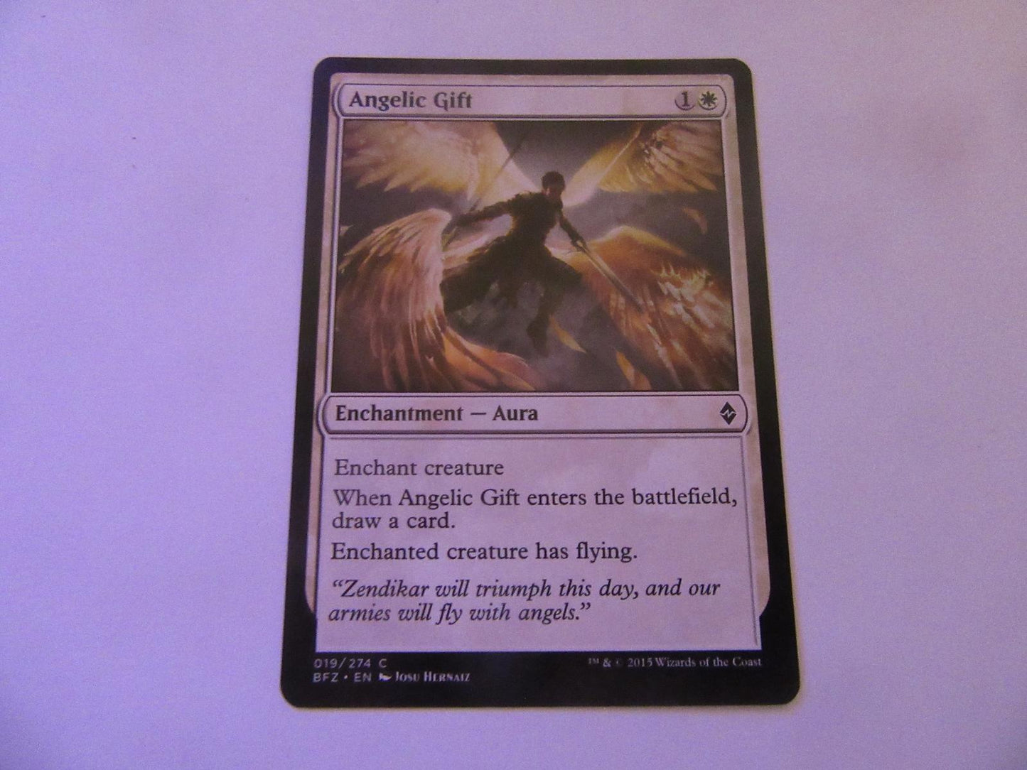 Angelic Gift 19 Battle for Zendikar NM
