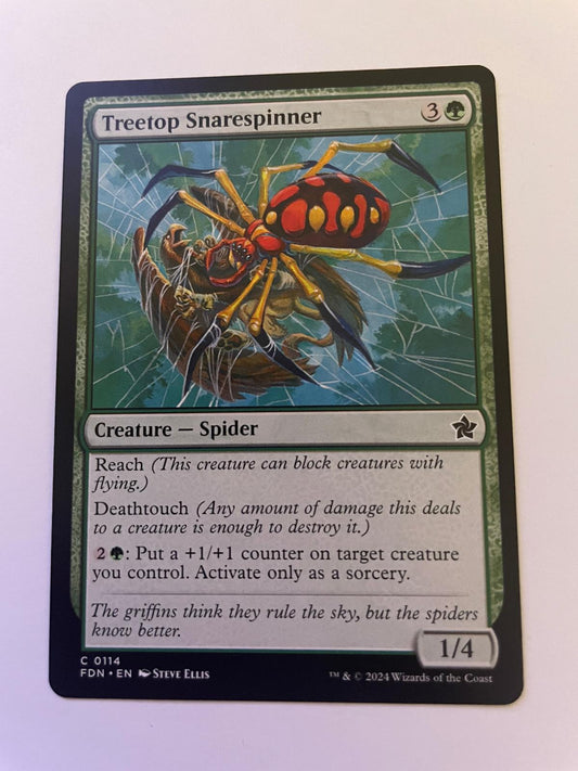 Treetop Snarespinner 114 Common Foundations Magic: The Gathering Near Mint