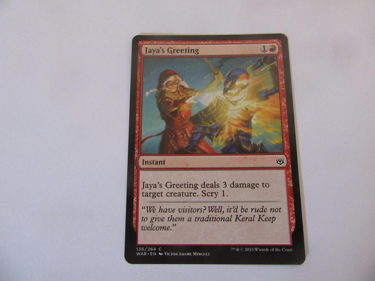 Jaya's Greeting 136 War of the Spark NM