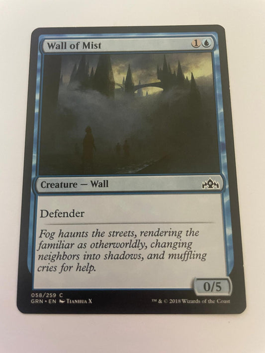 Wall of Mist 58 Common Guilds of Ravnica Magic: The Gathering Near Mint