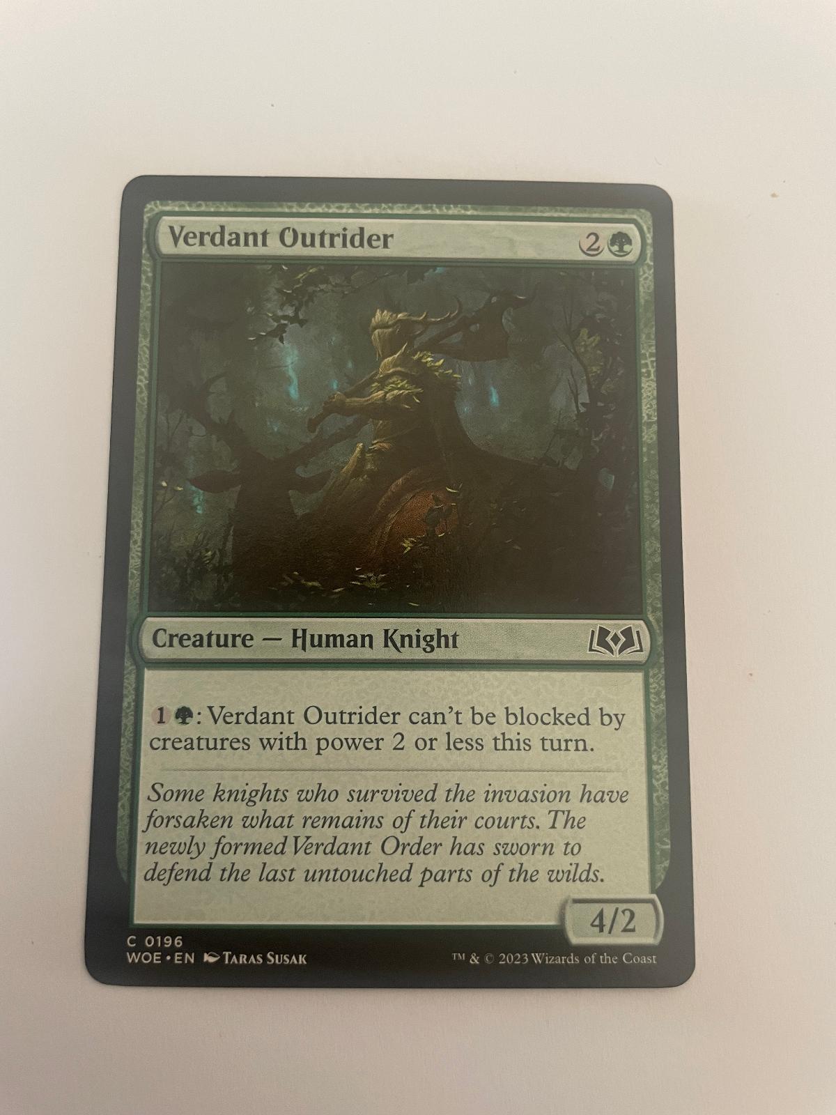 Verdant Outrider 196 Wilds of Eldraine WOE NM