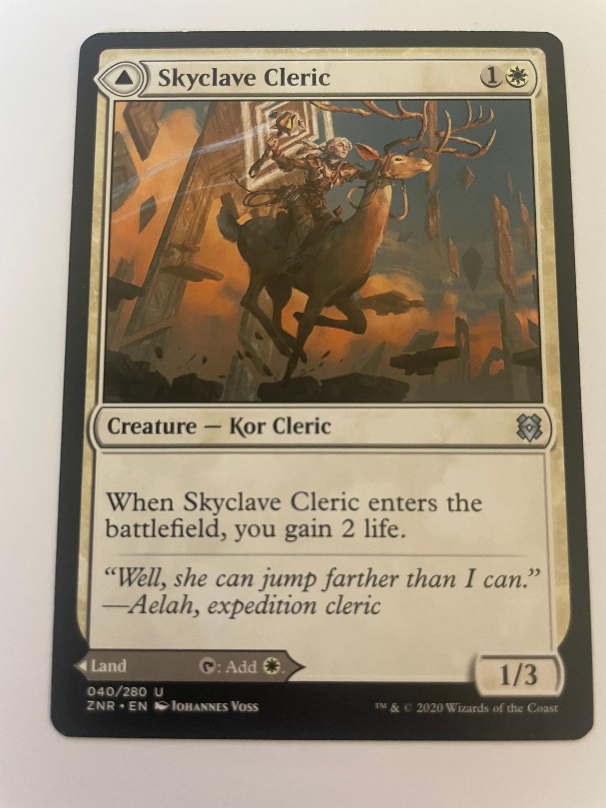 Skyclave Cleric 40 Uncommon Zendikar Rising Magic: The Gathering Near Mint