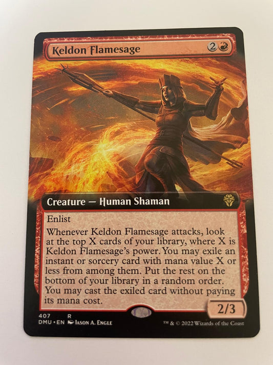 Keldon Flamesage (Extended Art) 407 Dominaria United Magic: The Gathering NM