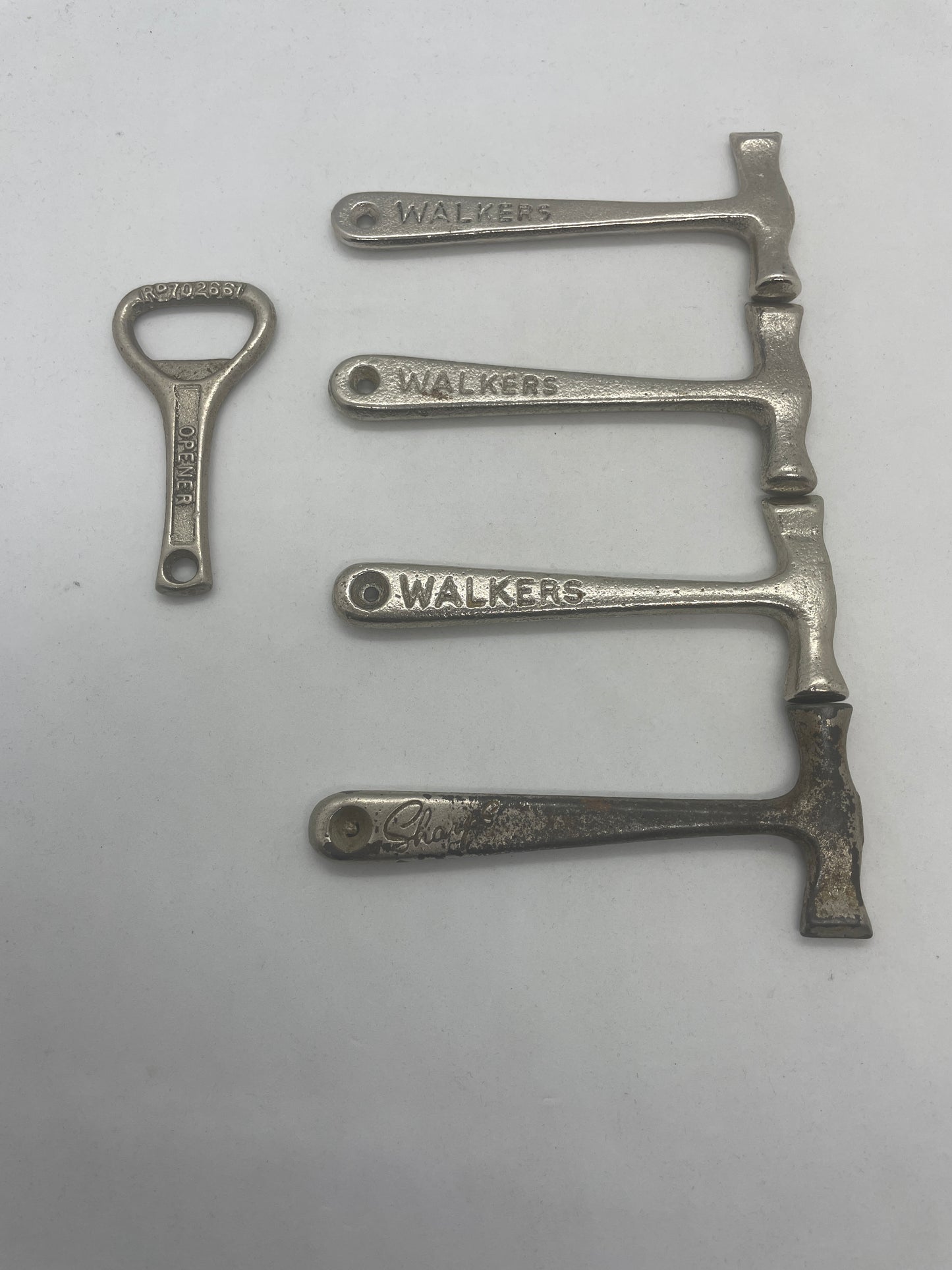 Bundle of Vintage Toffee Hammers and a bottle opener