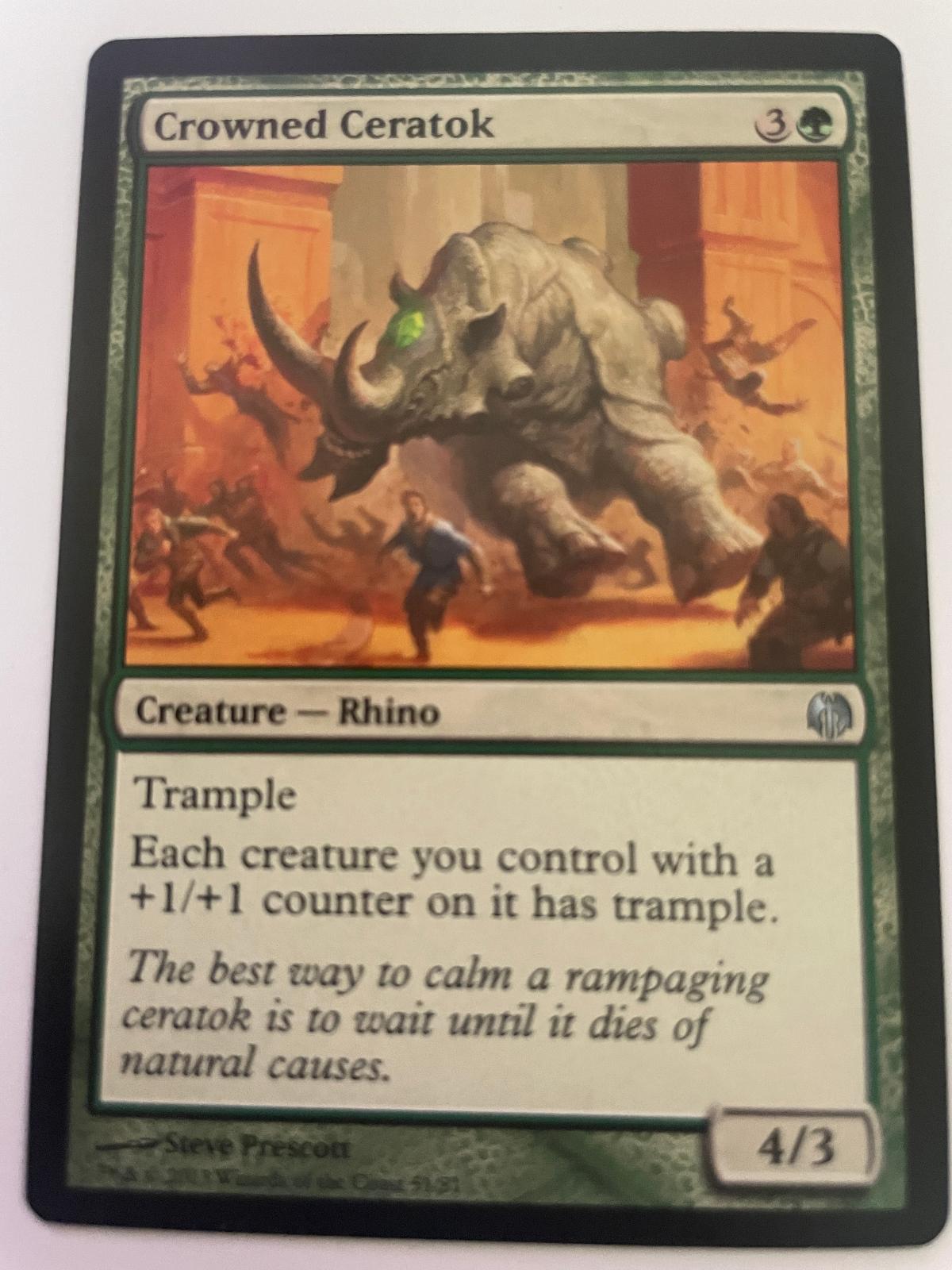 Crowned Ceratok 51 Duel Decks: Heroes vs. Monsters Magic: The Gathering NM