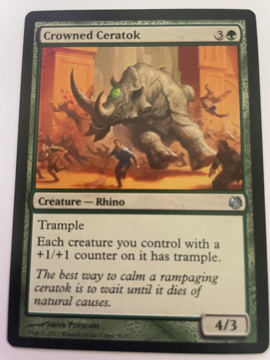 Crowned Ceratok 51 Duel Decks: Heroes vs. Monsters Magic: The Gathering NM