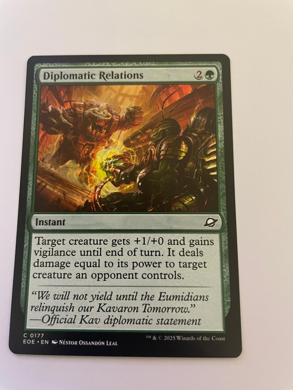 Diplomatic Relations 177 Common Edge of Eternities Magic: The Gathering NM
