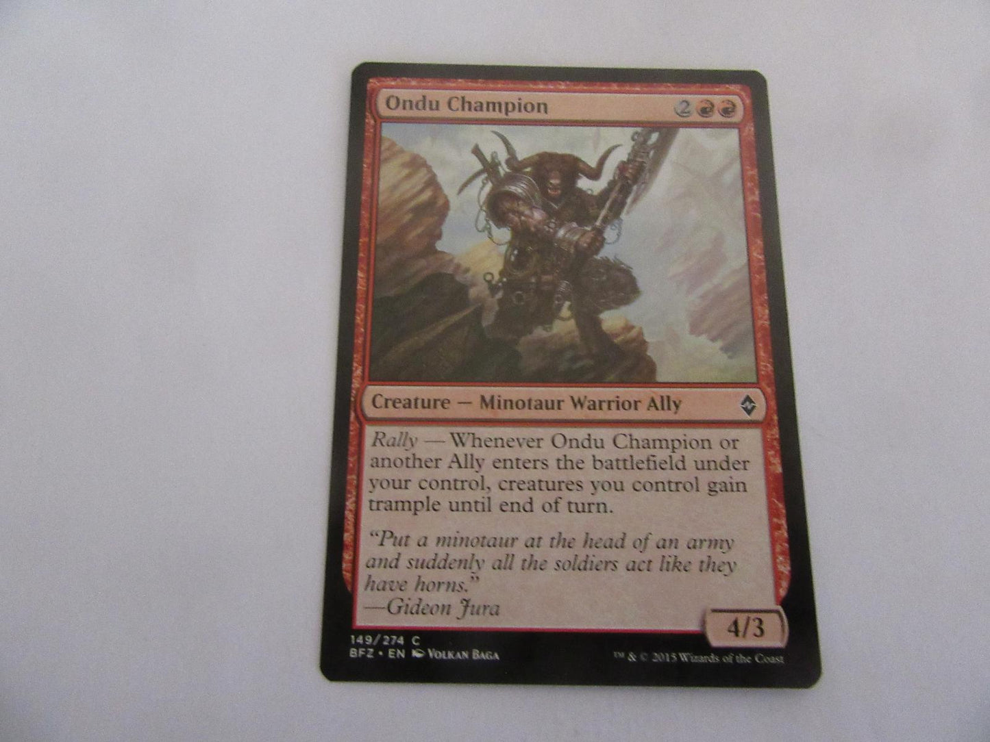 Ondu Champion 149 Battle for Zendikar NM