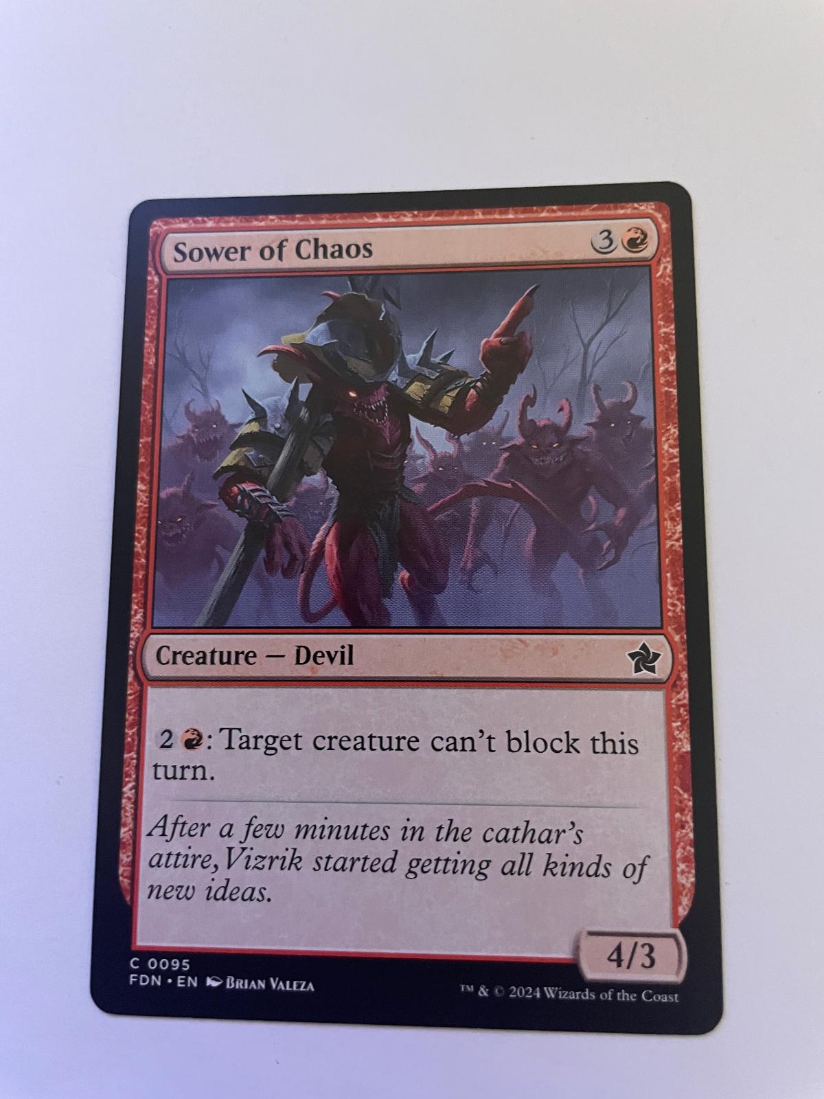 Sower of Chaos 95 Common Foundations Magic: The Gathering Near Mint