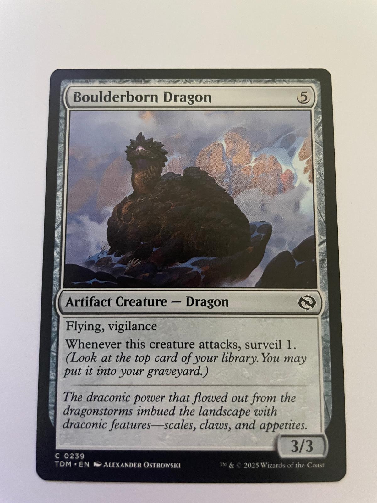 Boulderborn Dragon 239 Common Tarkir: Dragonstorm Magic: The Gathering Near Mint