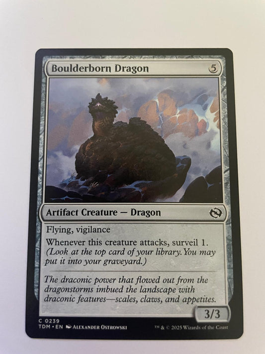 Boulderborn Dragon 239 Common Tarkir: Dragonstorm Magic: The Gathering Near Mint