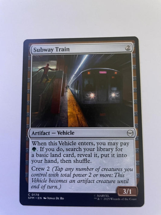 Subway Train 178 Common Marvel's Spider-Man Magic: The Gathering Near Mint