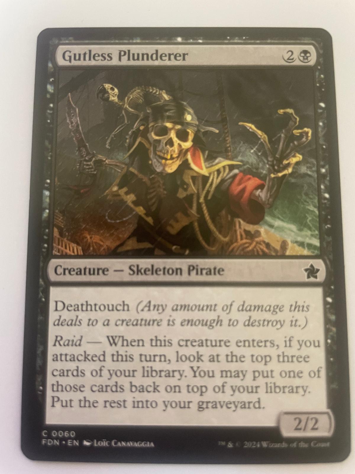Gutless Plunderer 60 Common Foundations Magic: The Gathering Near Mint