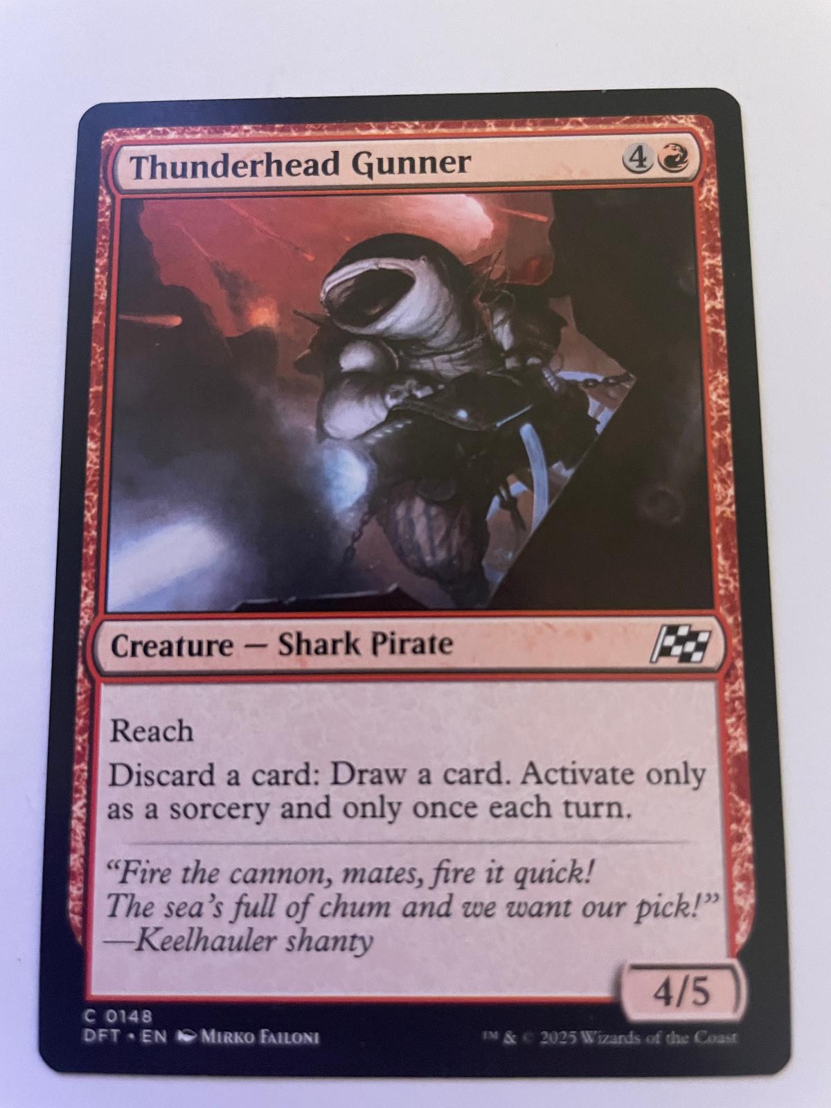 Thunderhead Gunner 148 Common Aetherdrift Magic: The Gathering Near Mint