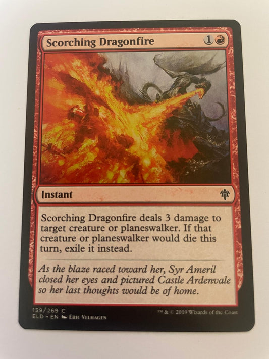 Scorching Dragonfire 139 Common Throne of Eldraine Magic: The Gathering NM